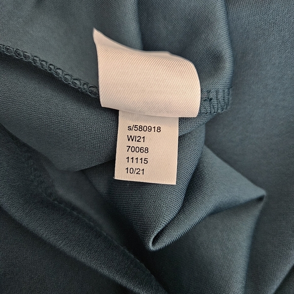 Ann Taylor Blouse Emerald Green Long Sleeve Button Ruffle Neck Shirt XL - Picture 8 of 8